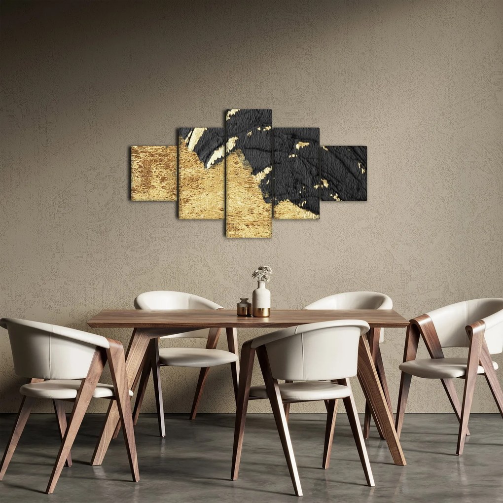 Obraz - Złota struktura N⁰1 (125x70 cm)
