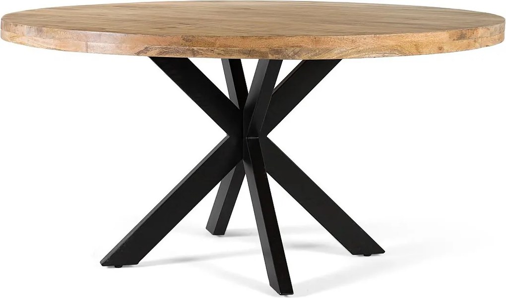 Okrągły stół jadalny z drewna mango o średnicy 120 cm