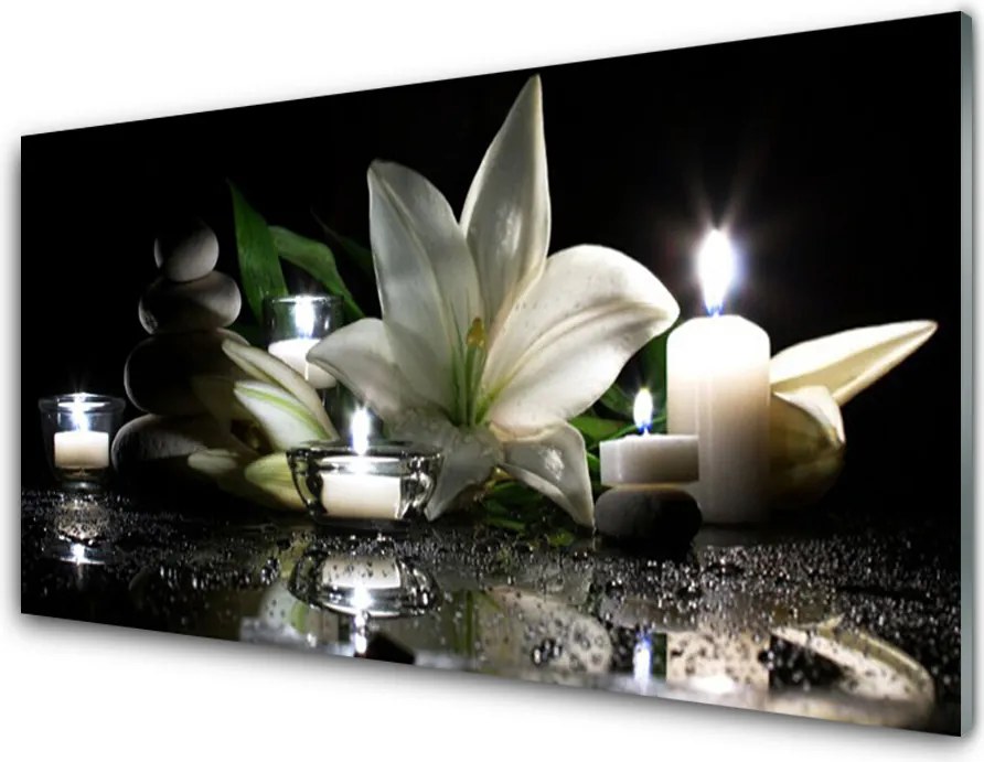 Szkło Ozdobne do Kuchni Świece Spa i Lilia Wodna