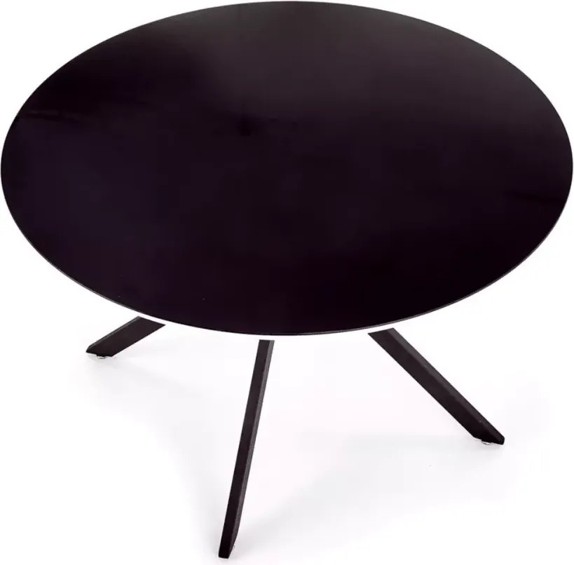 Stół Noir Elegance czarne szkło MDF lakierowany – nowoczesny, minimalistyczny, czarna stal