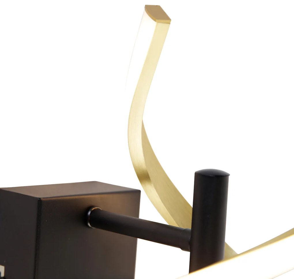 Lampa ścienna złota z wbudowanym LED, 3-stopniowa regulacja temperatury barwowej - HenkDesignerski Oswietlenie wewnetrzne