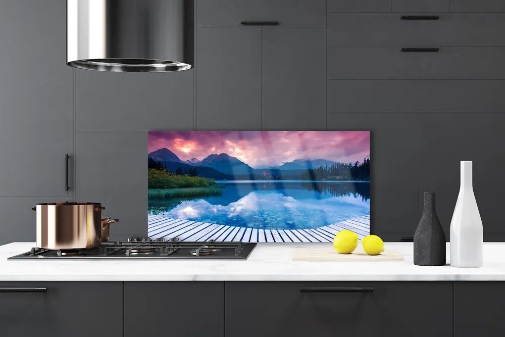 Panel Kuchenny Krystaliczne Jezioro W Górach