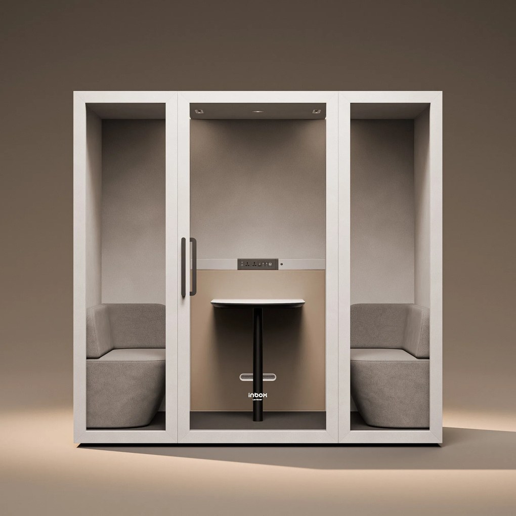 Budka akustyczna do biura INBOX 4-osobowa 2200 x 2200 x 1220 mm