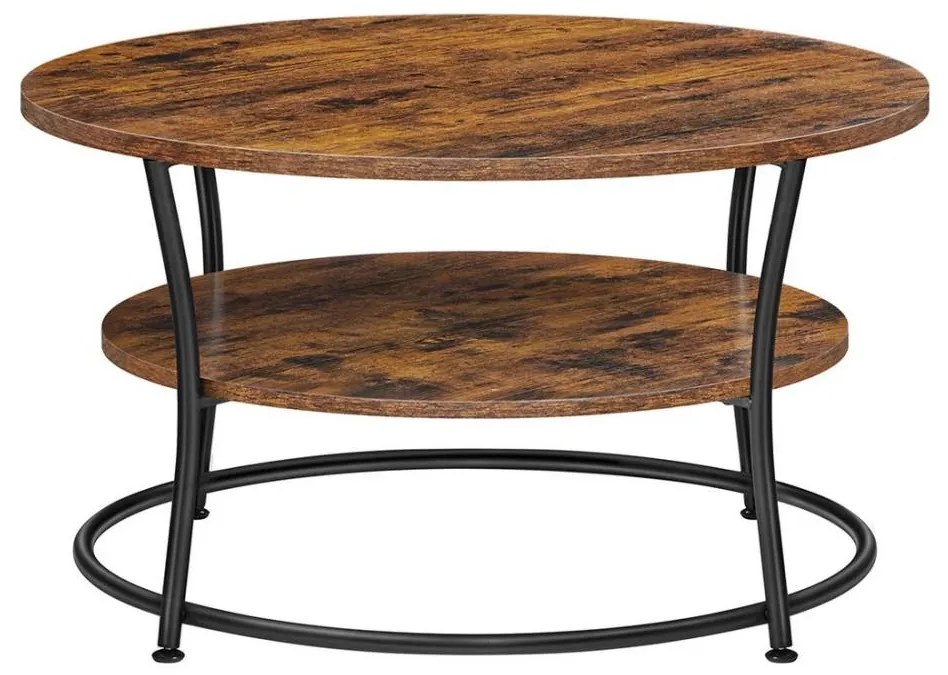 Stolik konferencyjny ELDUR brązowy/czarny