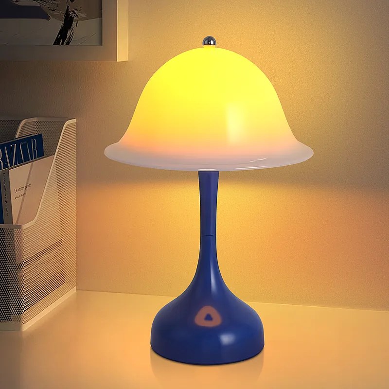 Bezprzewodowa lampa stołowa LED Nettlife – ściemnialna, dotykowa lampka nocna, 3 temperatury barwowe, ładowana przez USB, nowoczesny design do biura i salonu