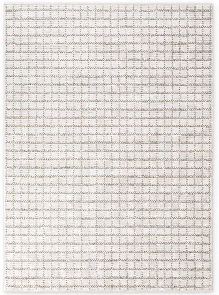 Dywan nowoczesny Jacky Kratka kremowo-beżowy 80 cm x 150 cm