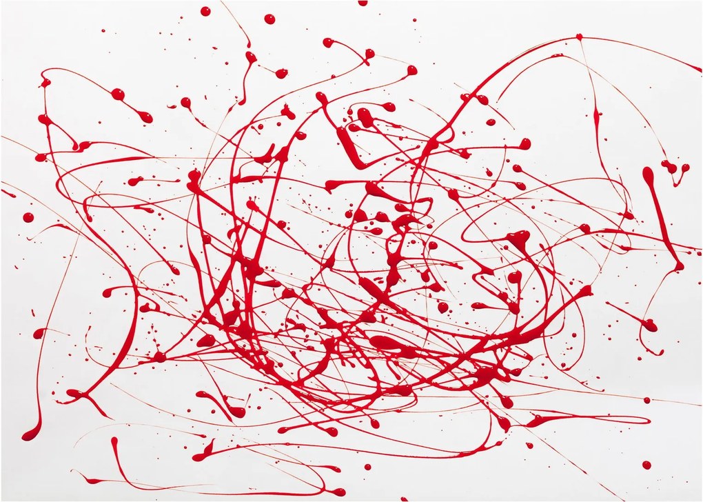 Obraz na szkle przy użyciu techniki drippingu (70x50 cm)
