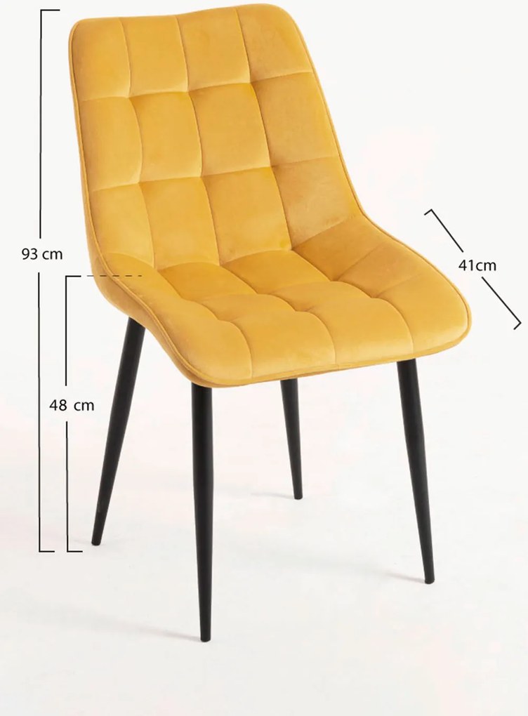 Zestaw 4 Krzese Cade Aksamitne