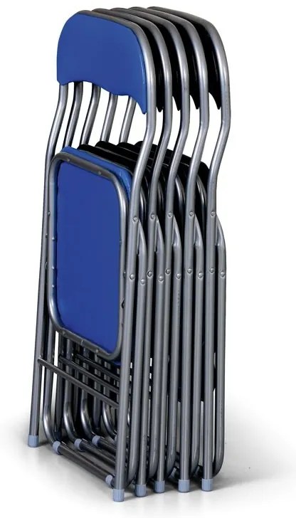 Składane krzesła konferencyjne BRIEFING, 6 szt., czarne