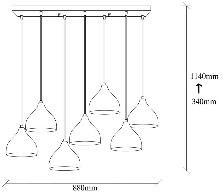 Lampa wisząca w czarno-złotym kolorze z metalowym kloszem Tattoo – Opviq lights