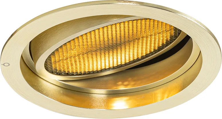 Zestaw 6 nowoczesnych regulowanych reflektorów wpuszczanych w kolorze złotym - Coop 111 Honey