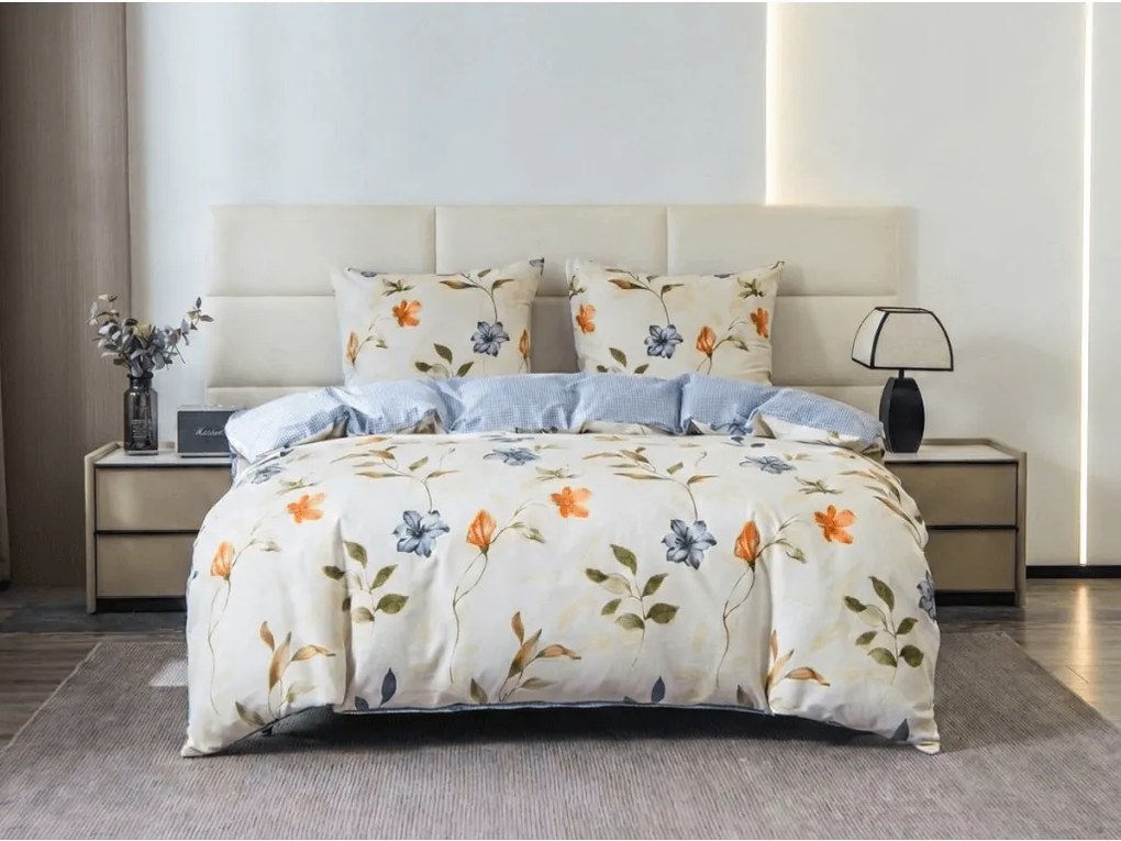 PrzytulneMieszkanie.pl PrzytulneMieszkanie.pl Pościel z mikroflanelu GENTLE LEAVES kremowa Rozmiar pościeli: 70 x 90 cm | 140 x 220 cm