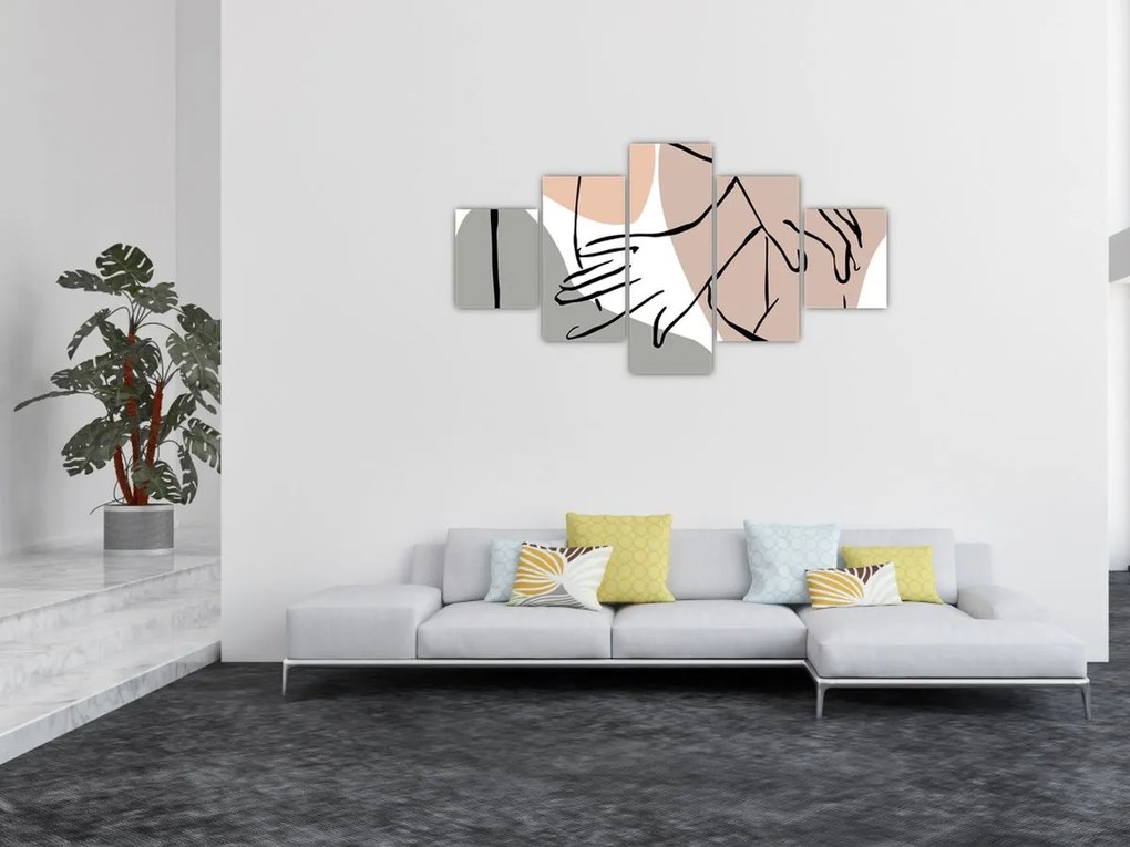 Obraz - Kobieta linia sztuki ciała N⁰2 (125x70 cm)