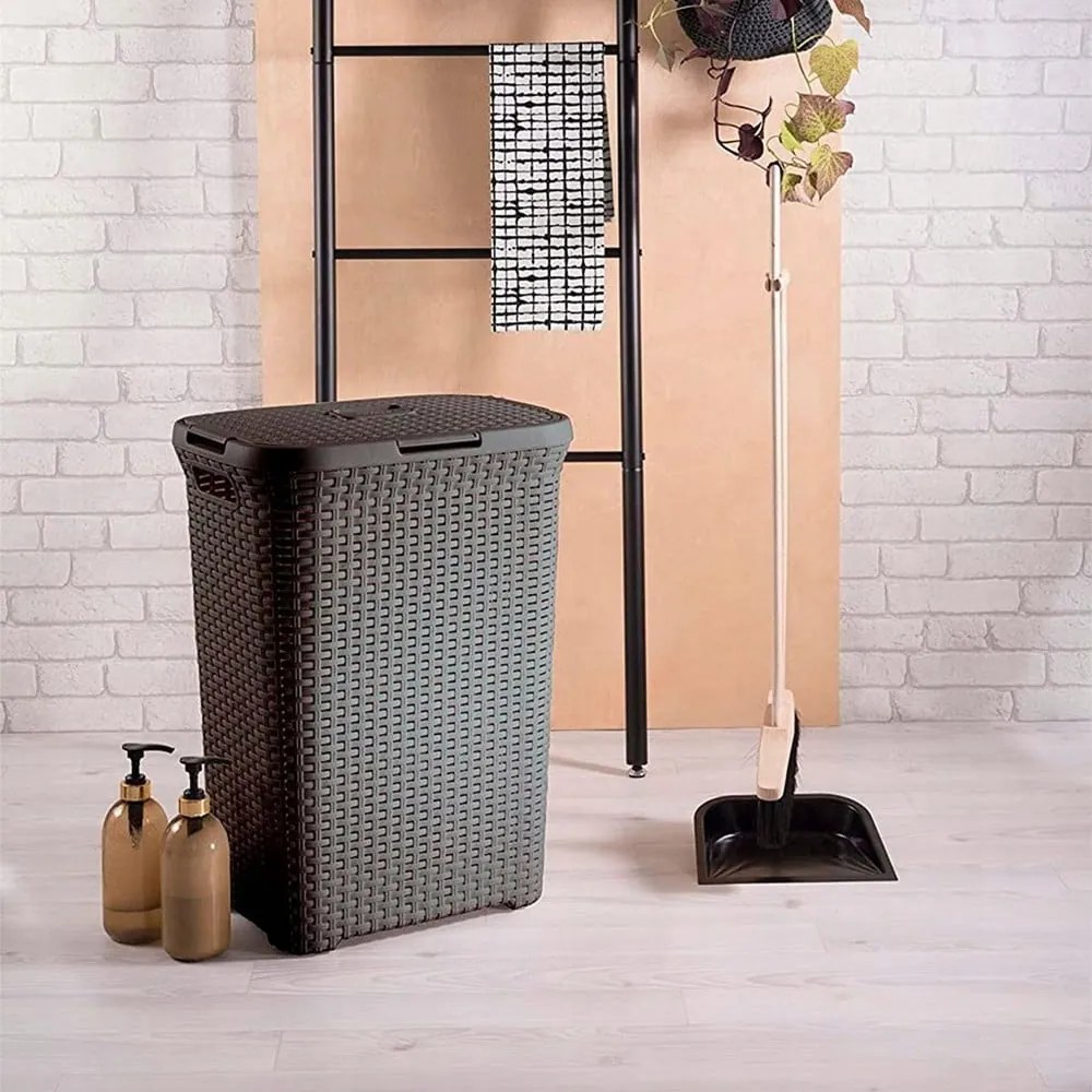 Brązowy kosz na pranie Curver Hamper, 40 l