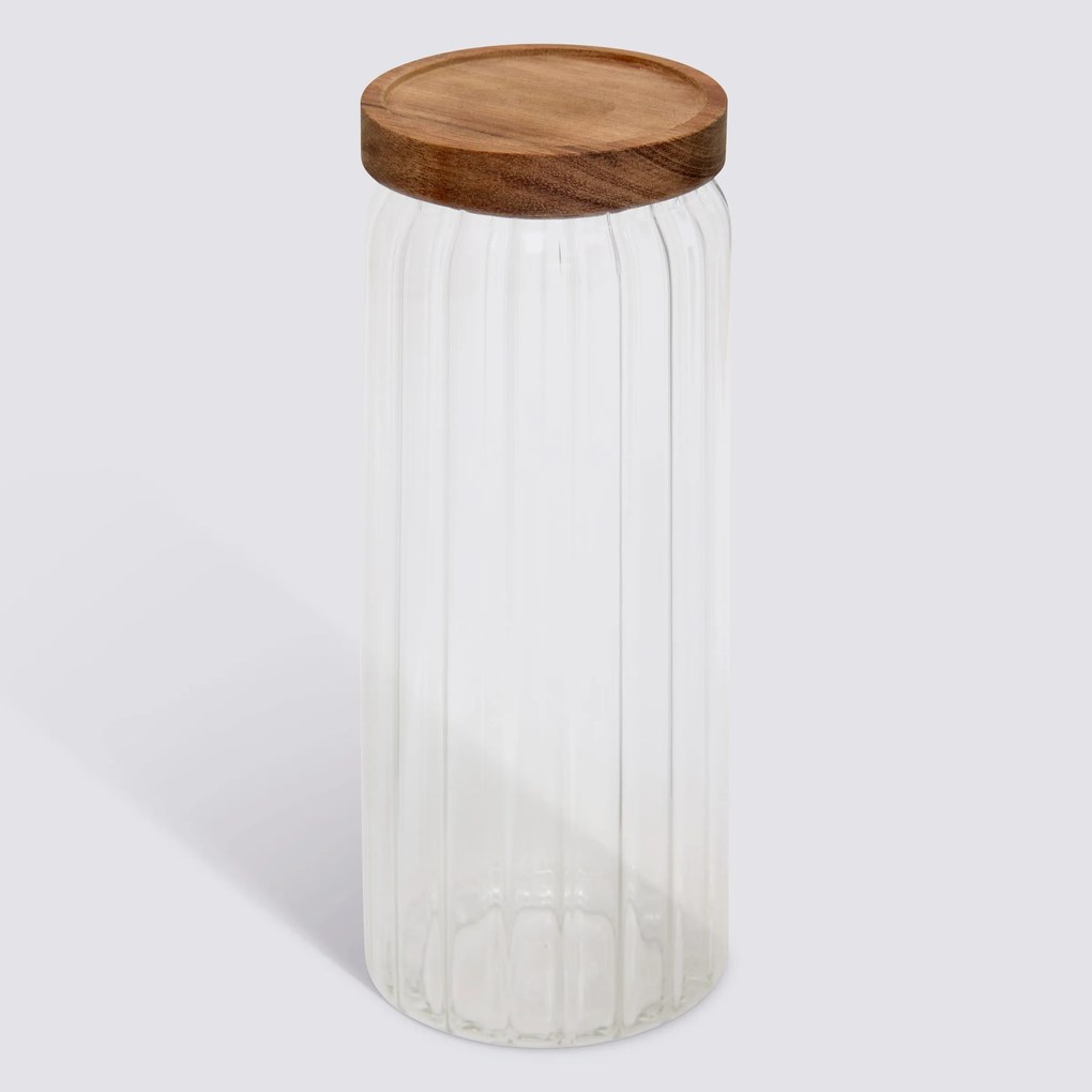 Pojemnik na makaron spaghetti HARMONY, ryflowane szkło, 1,3 l