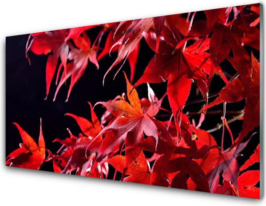 Panel Szklany Organiczna Tekstura Liści