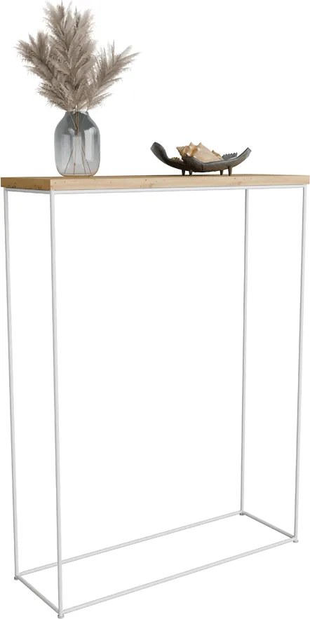 Konsola minimalistyczna do przedpokoju dąb artisan + biały S8-F94