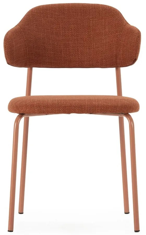 Krzesła w kolorze terakoty zestaw 4 szt. Adriel – Marckeric