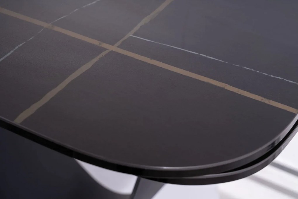 STÓŁ INFINITY CERAMIC CZARNY AZARIO BLACK/CZARNY MAT 160(240)X95 SIGNAL
