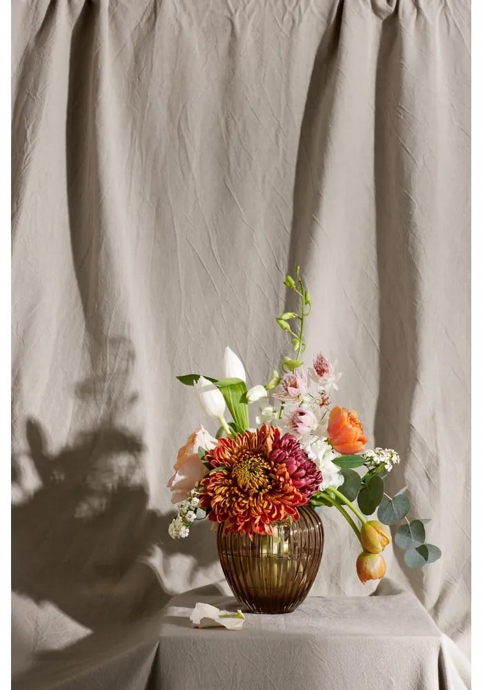 Brązowy szklany wazon Kähler Design Hammershøi, wys. 14 cm