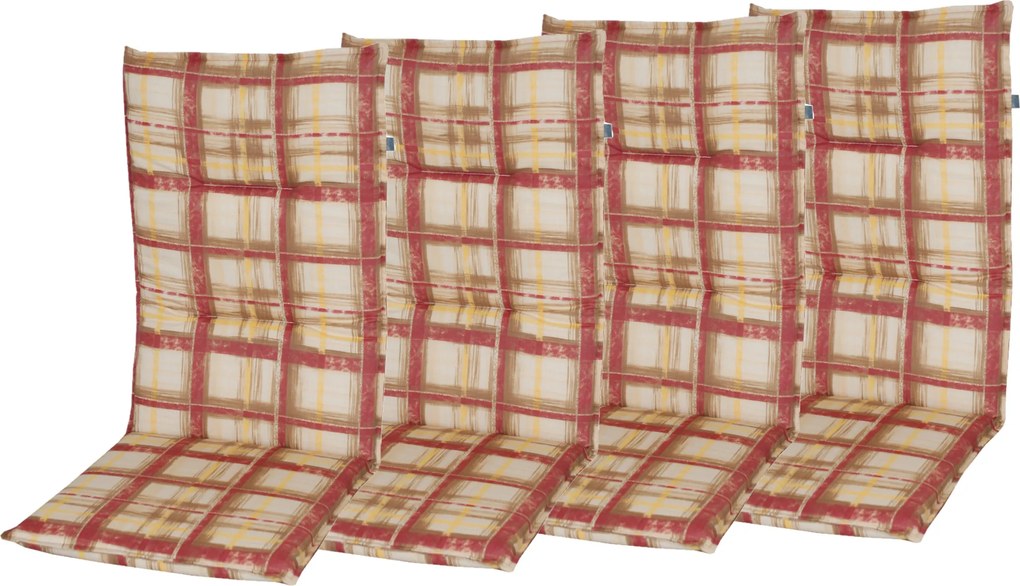 Doppler CLASSIC 9017 wysoki - zestaw 4 szt. zestaw 4 szt. poduszek na krzesło z wysokim oparciem