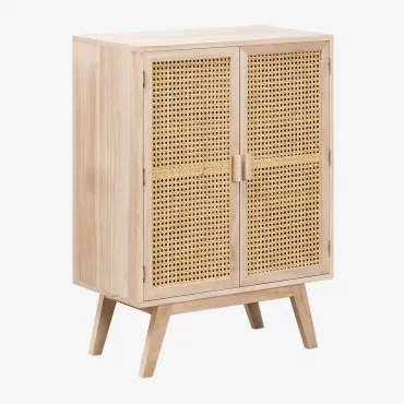 Aparador Z Drewna Z 2 Drzwiami Z Drewna Ralik Design Naturalna - Sklum