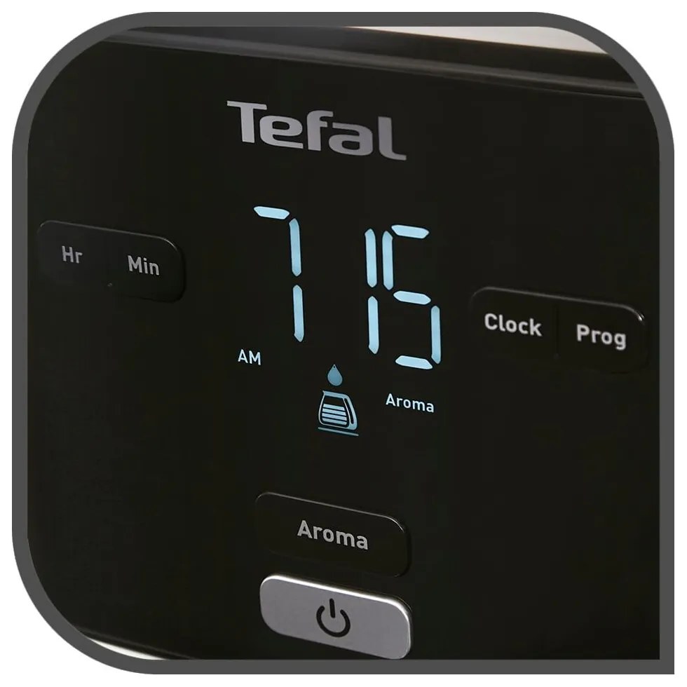 Czarny przelewowy ekspres do kawy Smart'n'light CM600810 – Tefal