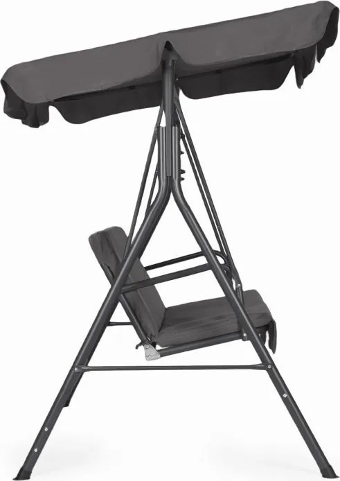 Huśtawka ogrodowa Cozy z regulowanym daszkiem, kolor szary