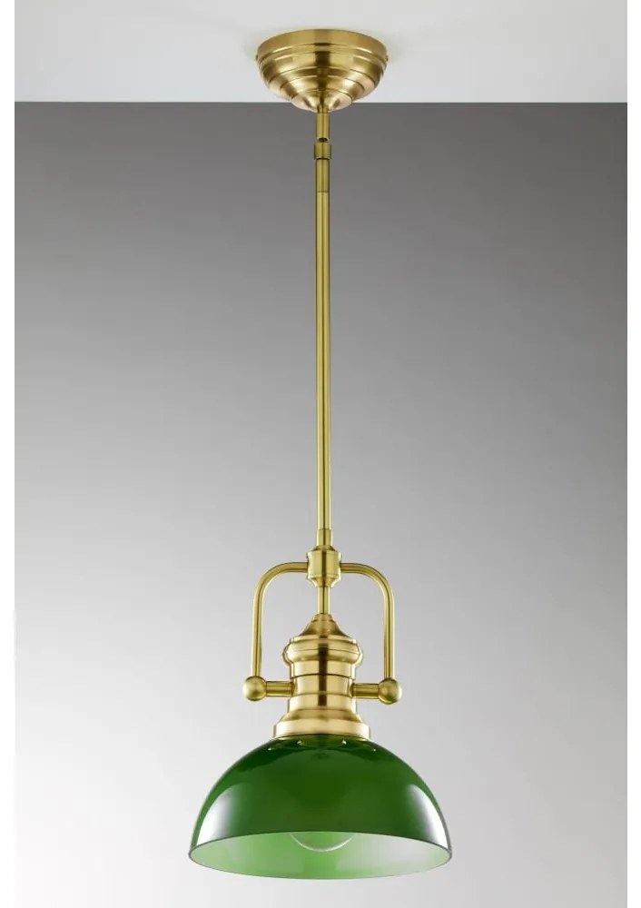 Jupiter 2073 - Żyrandol na pręcie PLATINO 1xE27/15W/230V zielony/złoty