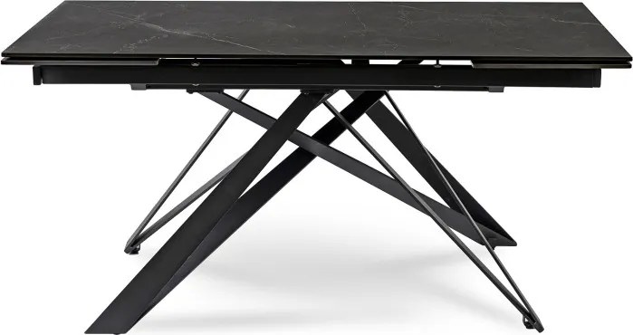 Stół Rozkładany Prostokątny MAXIME 160-240 cm Ceramiczny Czarny Marmur do Jadalni Nowoczesny Loft