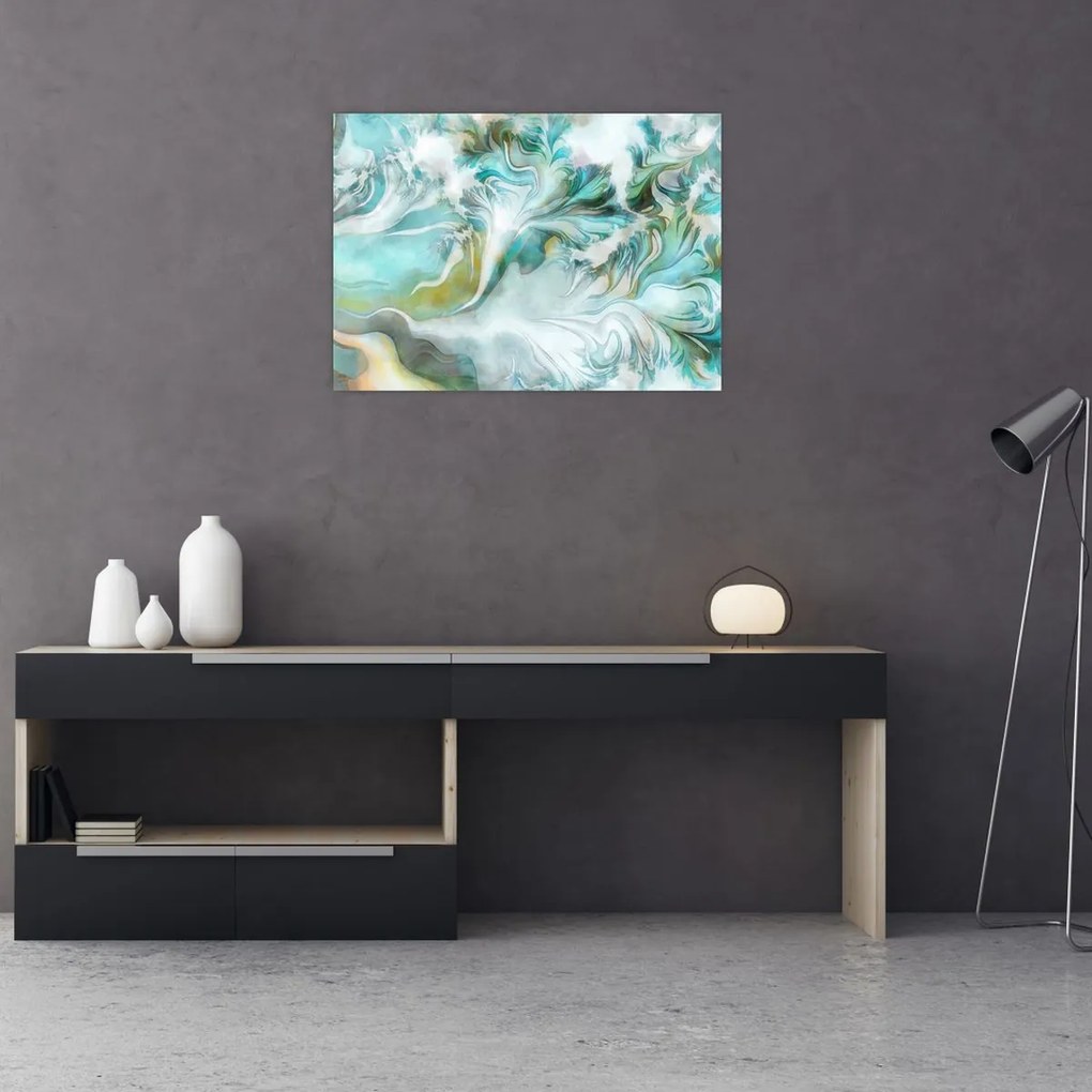 Obraz - Malowanie abstrakcyjnych wzorów (70x50 cm)