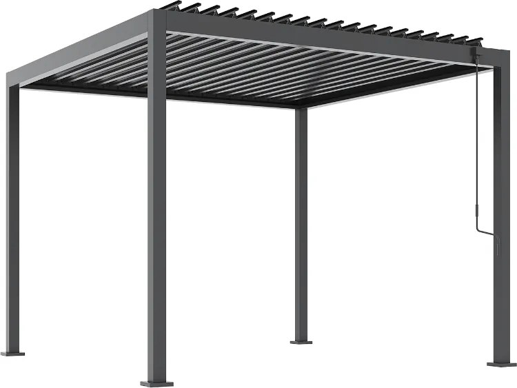 PERGOLA OGRODOWA MANUALNA ANTRACYTOWA 3x3 ORIGIN