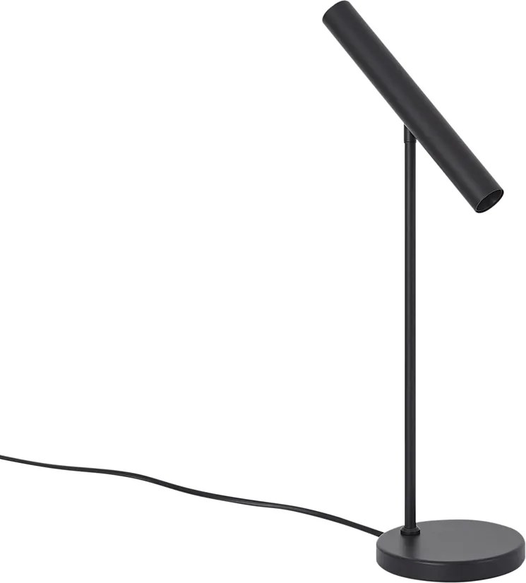 Nowoczesna lampa stołowa czarna z wbudowaną diodą LED i ściemniaczem dotykowym - Neva