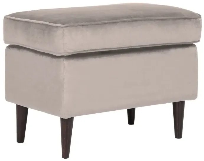 PODNÓŻEK RON VELVET BEŻ BLUVEL 28 / WENGE (P) SIGNAL