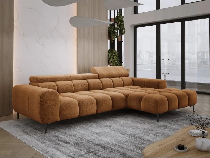 Narożnik PLAZA MINI Prawostronny w tkaninie EDEN 10 WERSAL