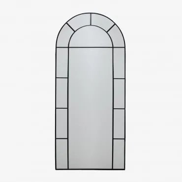 Lustro Ścienne 80x180 Cm Z Metalu Efekt Okna Diana Negro - Sklum