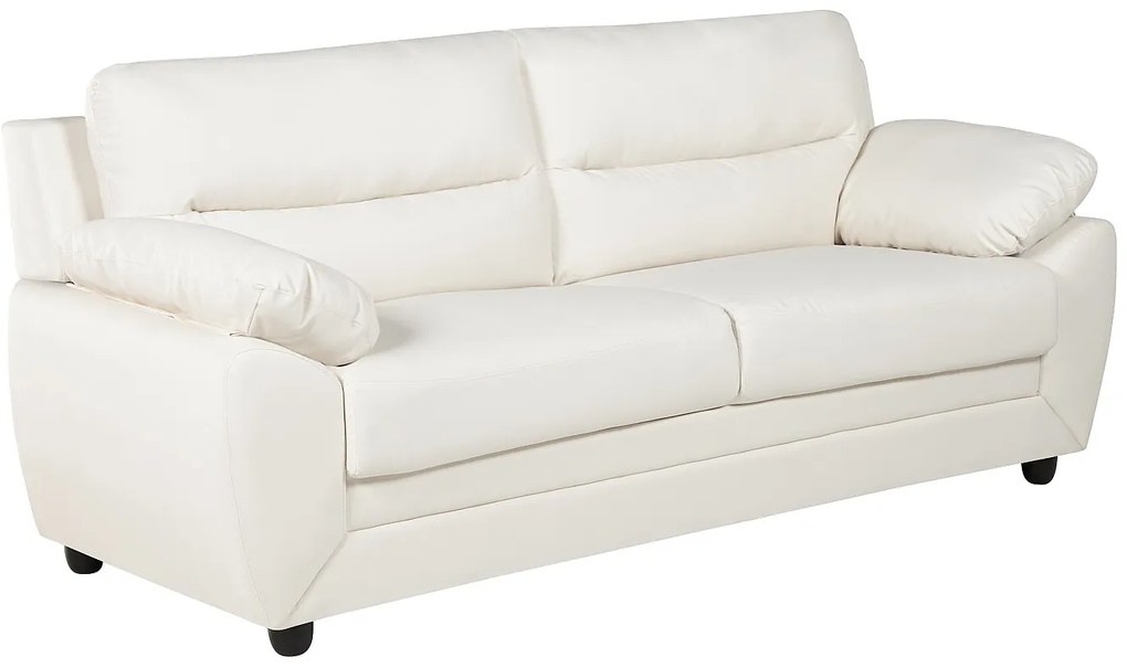 Kanapa 3-osobowa MANOA z ekoskóry– Biały