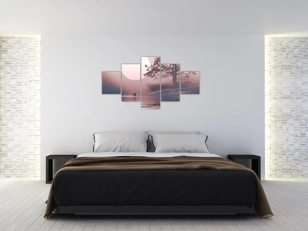 Obraz - Zakochana para (125x70 cm)