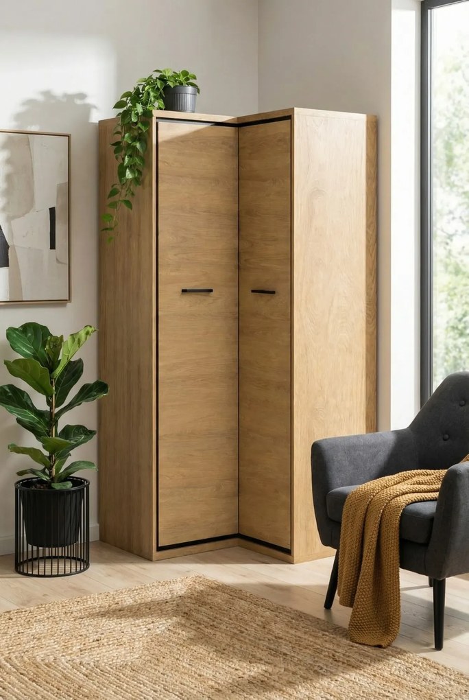 Szafa narożna hikora naturalna G0-F49