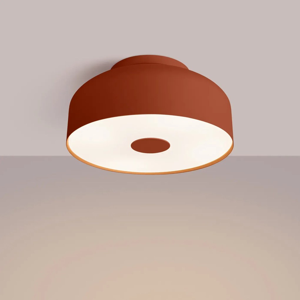 Plafon OMIQ ochra czerwona mat SOLLUX  LIGHTING