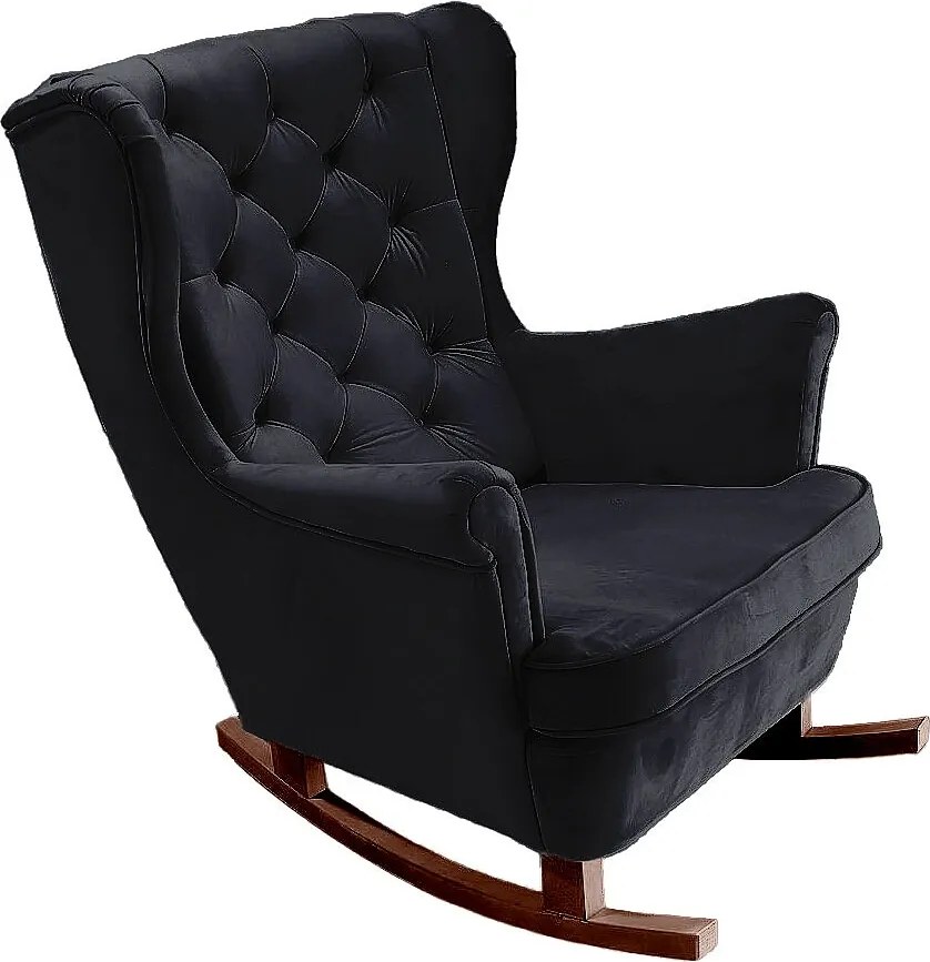 Fotel Relax z Tapicerowanym Siedzeniem i Podłokietnikami, Fotel TV 102x81x95cm Czarny_29862