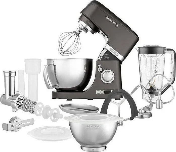 Robot kuchenny Sencor STM 7878BK czarny 1000W miska ze stali nierdzewnej 4,5L 8 prędkości oświetlenie LED