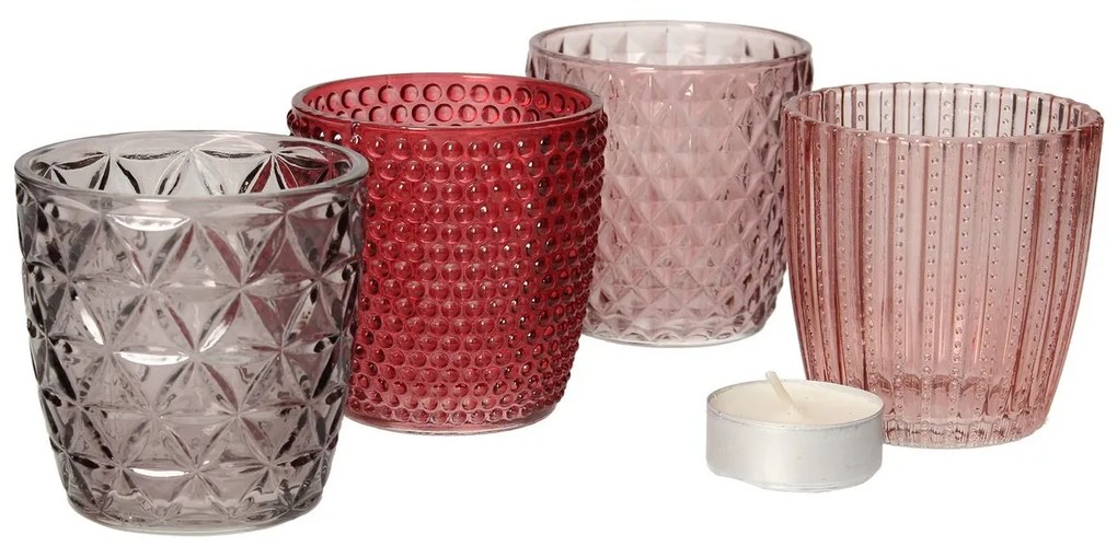 Świeczniki Altare 4szt. pink