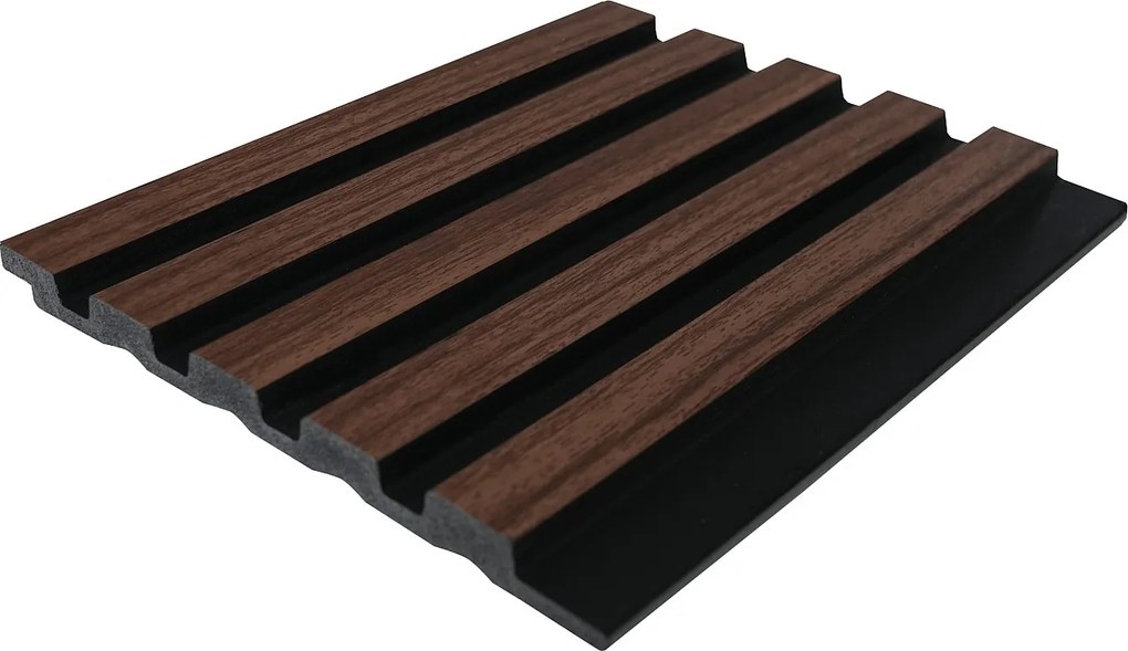 Panel ścienny 3D - Opakowanie 3,71 m² - Naturalny ciemny i czarny - Zestaw 8 sztuk - TATIANA