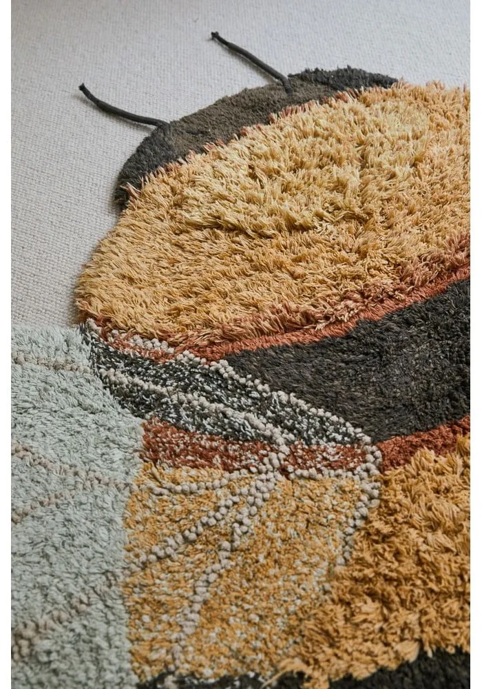 Żółty bawełniany dywan dziecięcy tkany ręcznie odpowiedni do prania 115x150 cm Bee – Lorena Canals