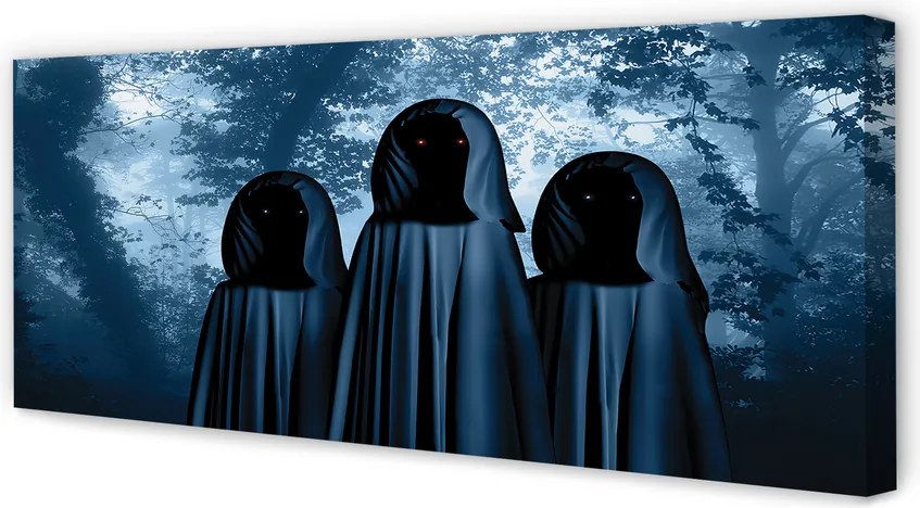 Obraz drukowany na płótnie Las ze Strasznymi Postaciami