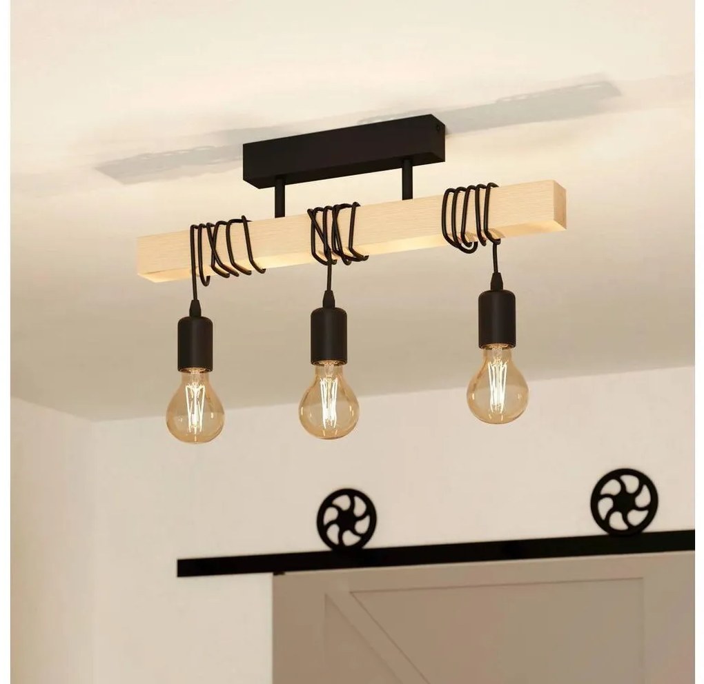 Eglo 55247 - Przysufitowy żyrandol TOWNSHEND 3xE27/60W/230V