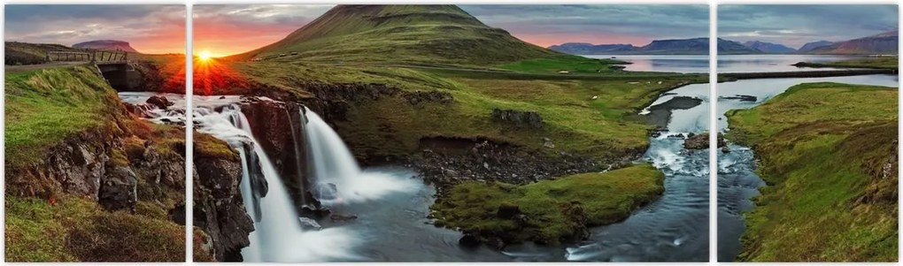 Obraz - Kirkjufell o zachodzie słońca (170x50 cm)
