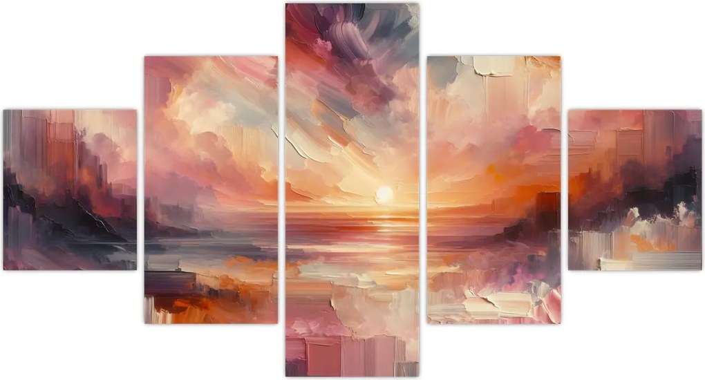 Obraz - Malowane zorze (125x70 cm)