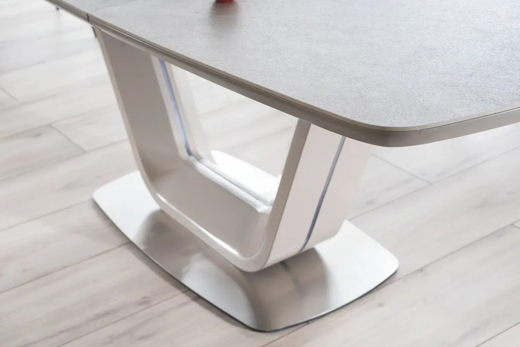 STÓŁ ARMANI CERAMIC SZARY EFEKT MARMURU / SZARY MAT 160(220)X90 SIGNAL
